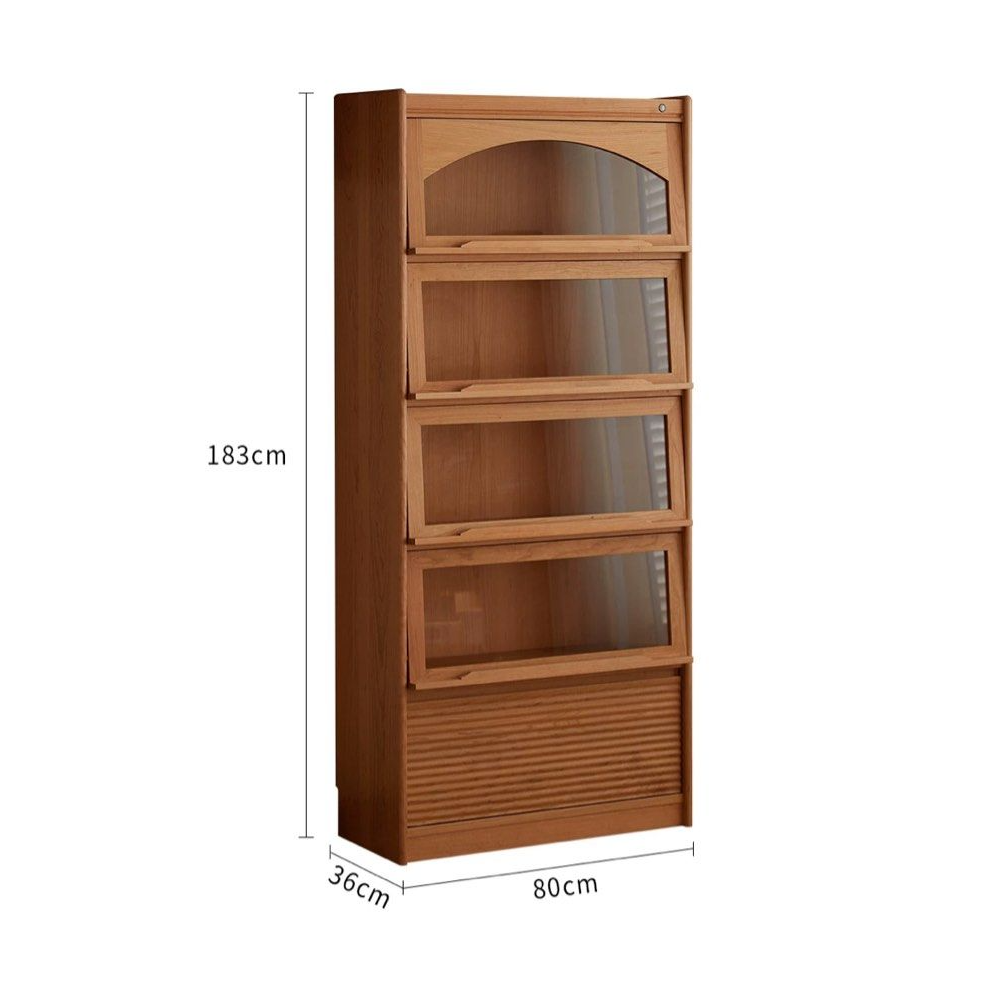 KAYLA Modern Cherry Wood Display Shelf