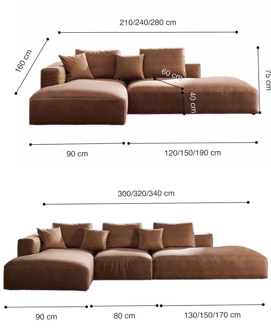 NOTION Sectional Scratch Resistant Double Chaise Sofa