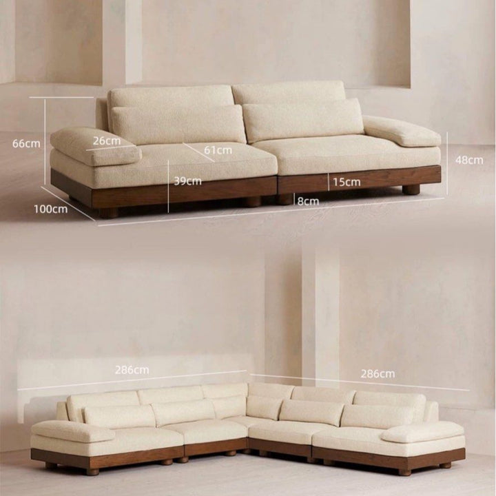 TRIUM Modern Textured Linen Sofa