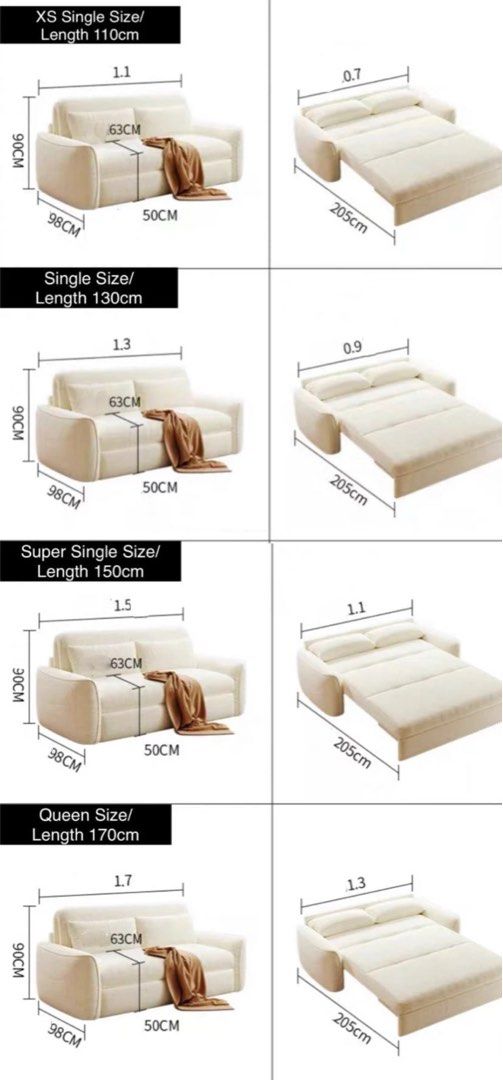 LYKE Modern Electric Sofa Bed