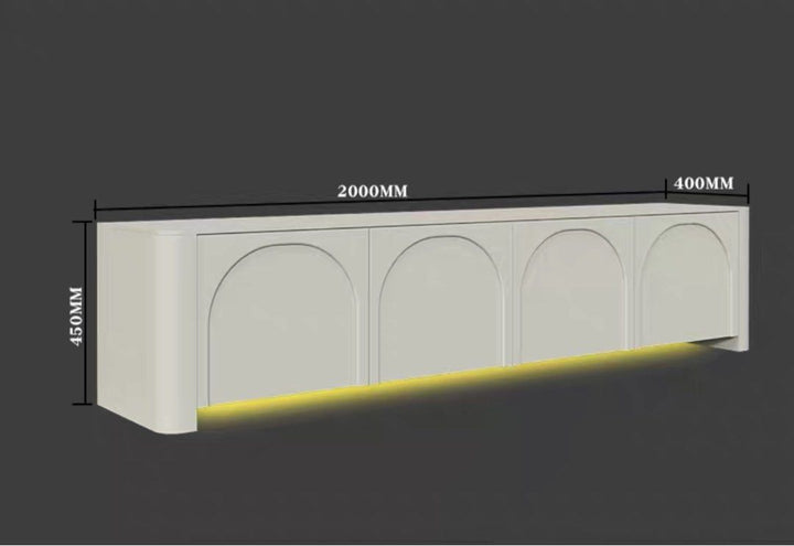 GEROM Japandi LED TV Console