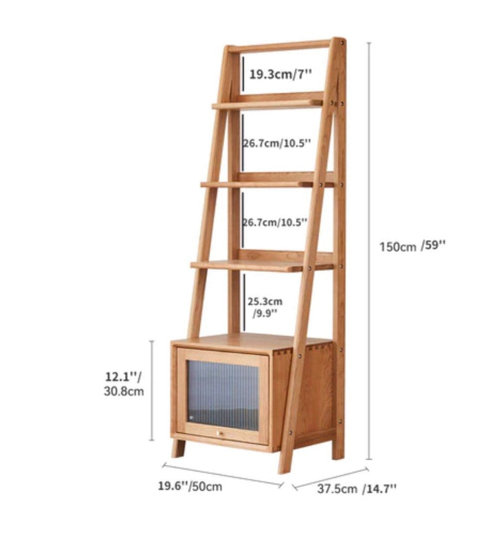 ANSELMO Wood Bookshelf With Storage