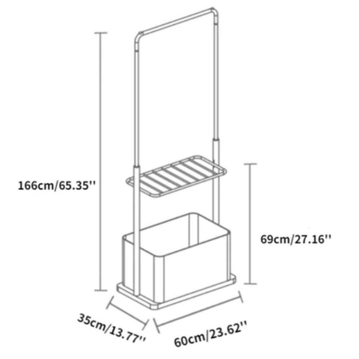 BELMIRO Bamboo Hall Rack