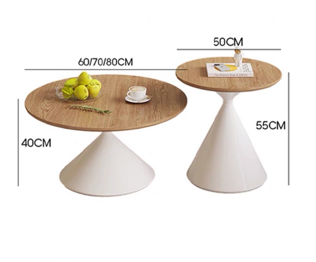 AUGUSTO Modern Round Solid Wood Coffee Table