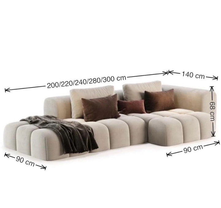 ATON Modern Scratch Resistant Side Chaise Sofa