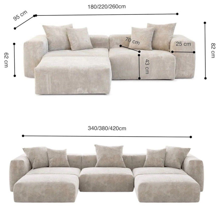 CORSA Modern Sectional Sofa