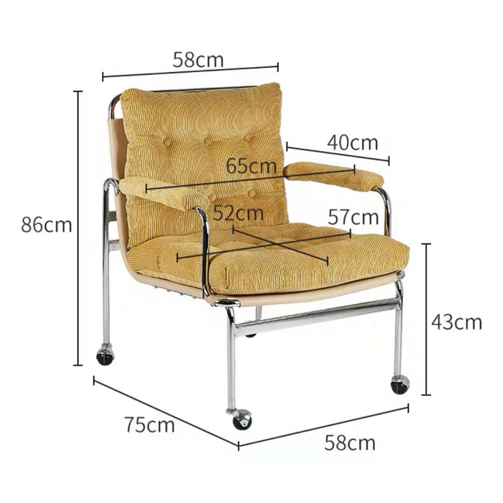 WHITNEY Modern Armchair With Wheels