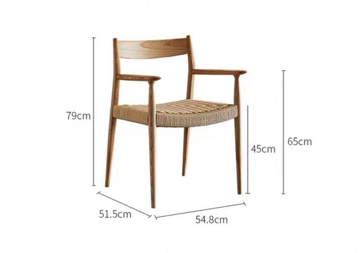 TIERRA Japandi Rope Woven Dining Chair