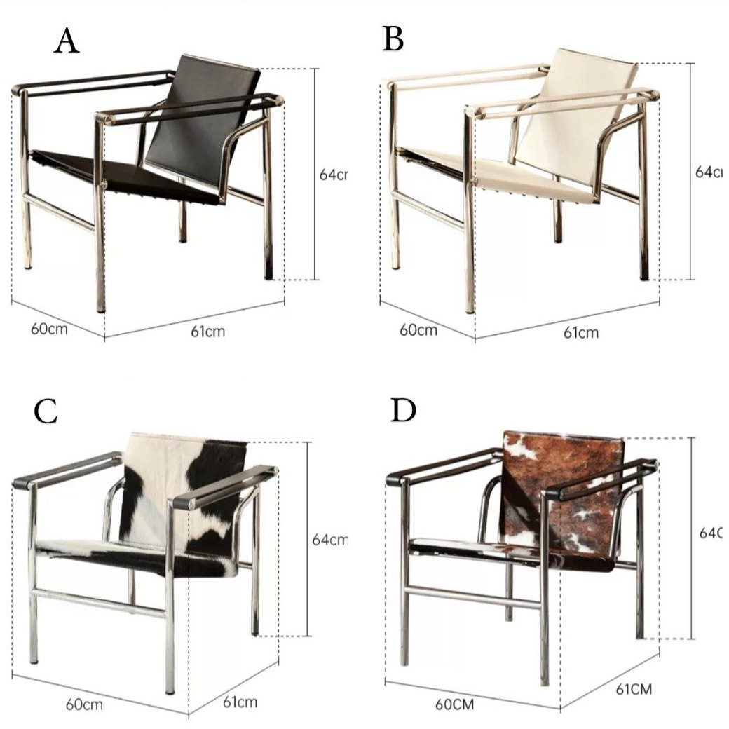 WENDY Modern Cowhide Leather Lounge Chair