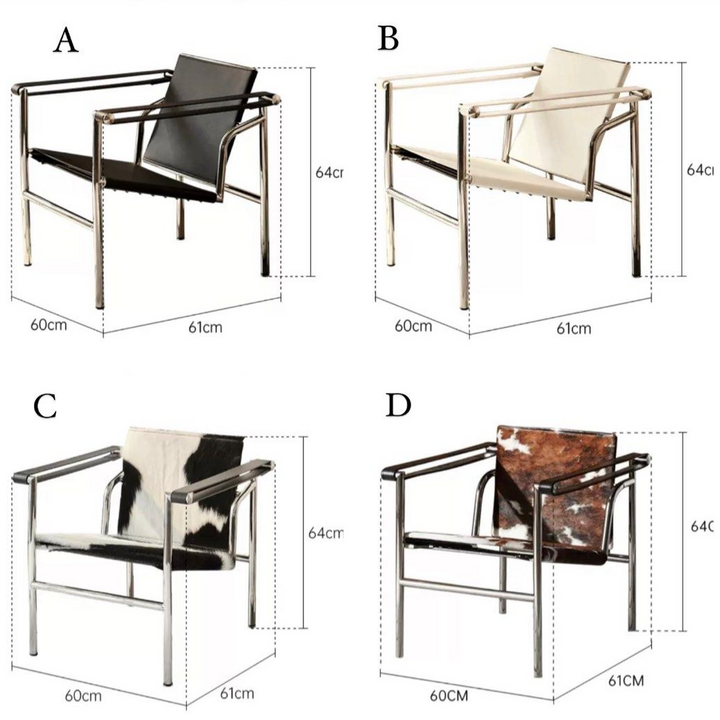 WENDY Modern Cowhide Leather Lounge Chair
