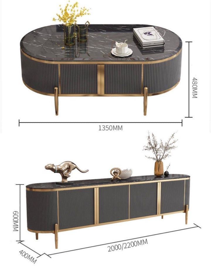 SEIDA Modern TV Console & Coffee Table