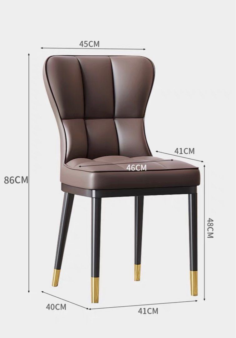 LUSSO Modern Leather Dining Chair