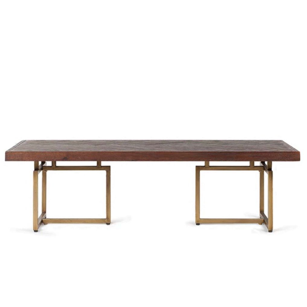 ALFIE Herringbone Solid Wood Coffee Table