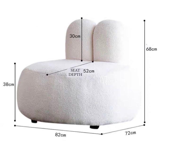 JOANNA Modern Boucle Lounge Chair