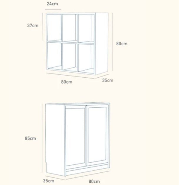 WILLOWEN Solid Wood Cabinet