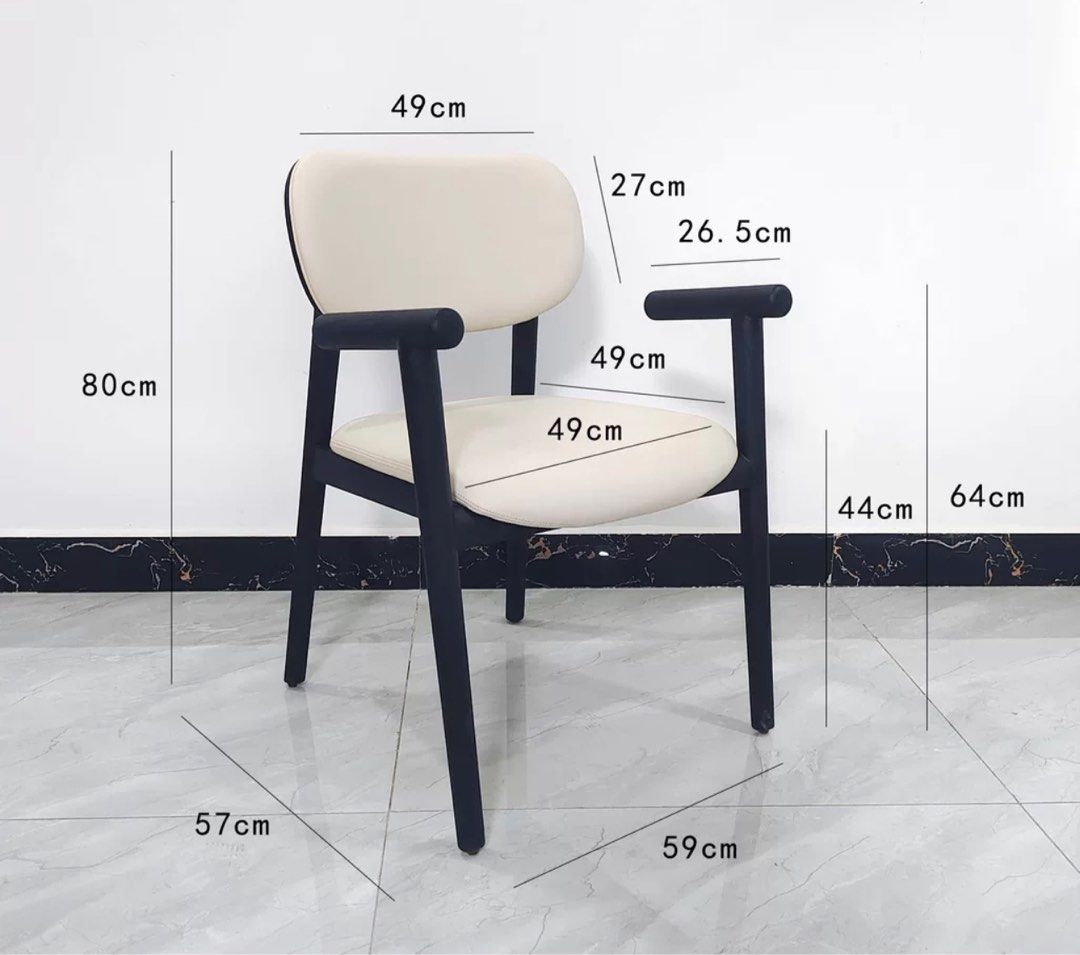 TAGE Modern Leather Dining Armchair
