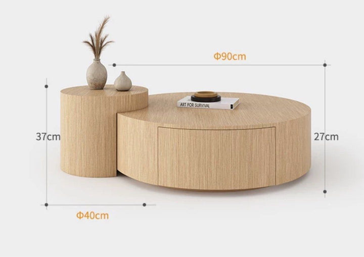 KELZO Japandi TV Console & Coffee Table