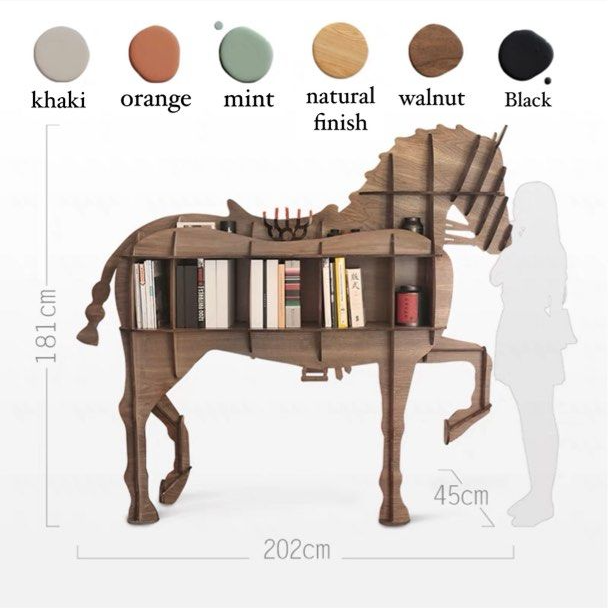 LUMIÈRE Modern Horse Shelf