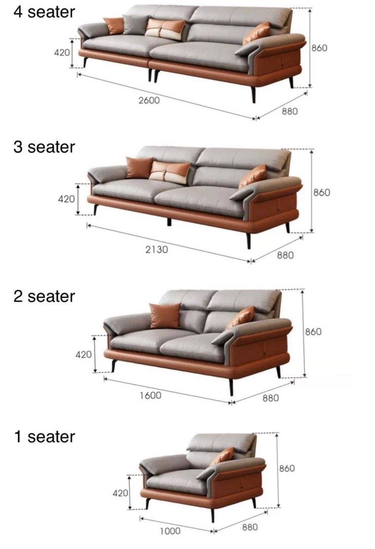 AFIONE Modern Genuine Leather Sofa