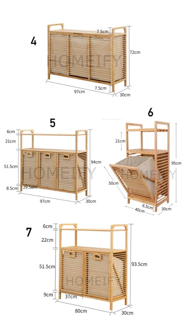 ALTAIR Modern Bamboo Storage Basket