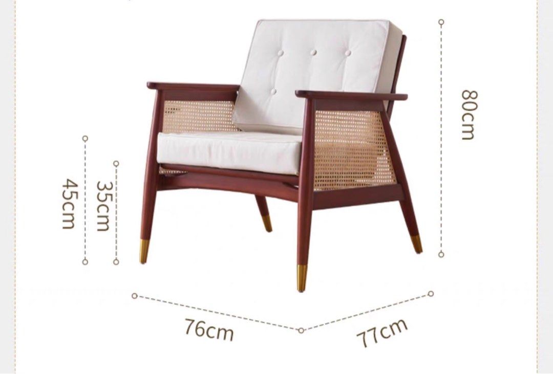 LINCOLN Solid Wood Lounge Chair