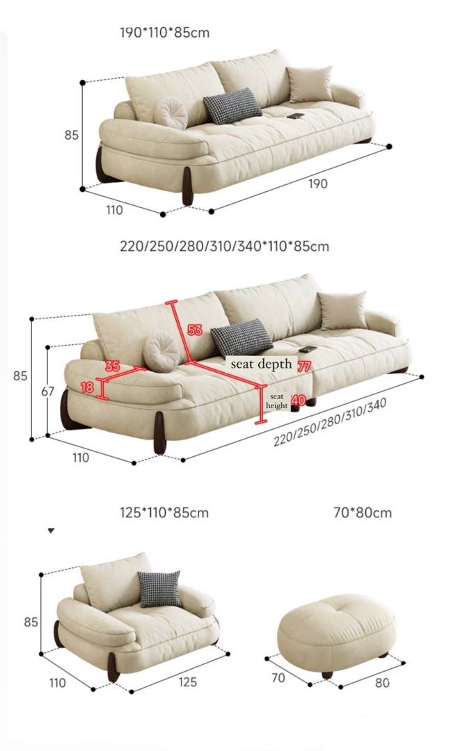 NOVIA Modern Scratch Proof Fabric Sofa
