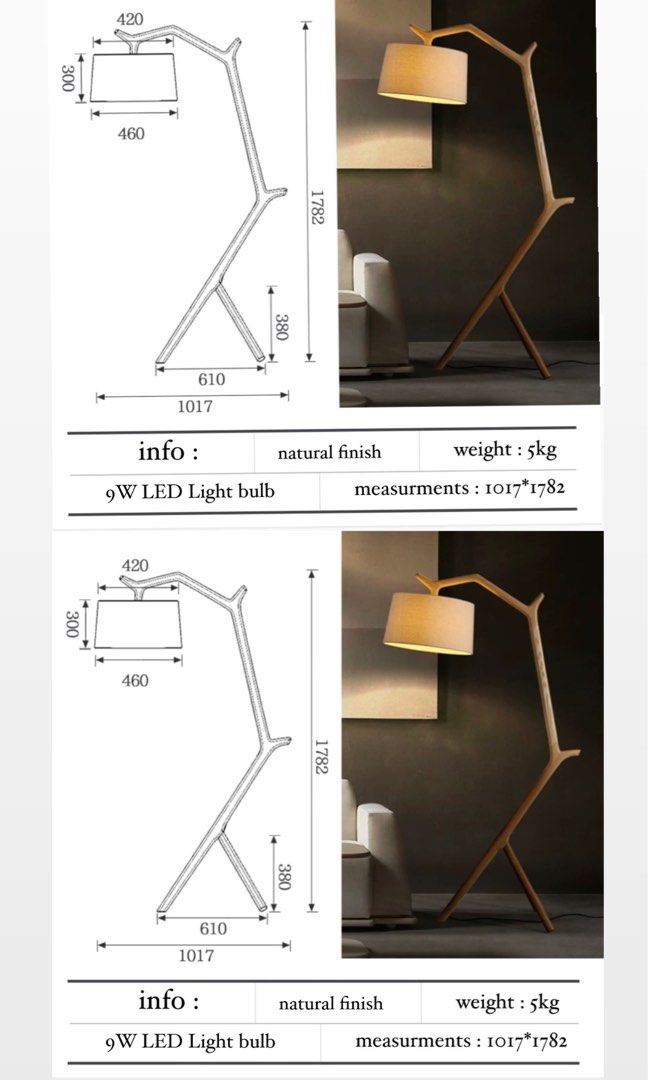 WHITLEY 1.2 Standing Tree Lamp