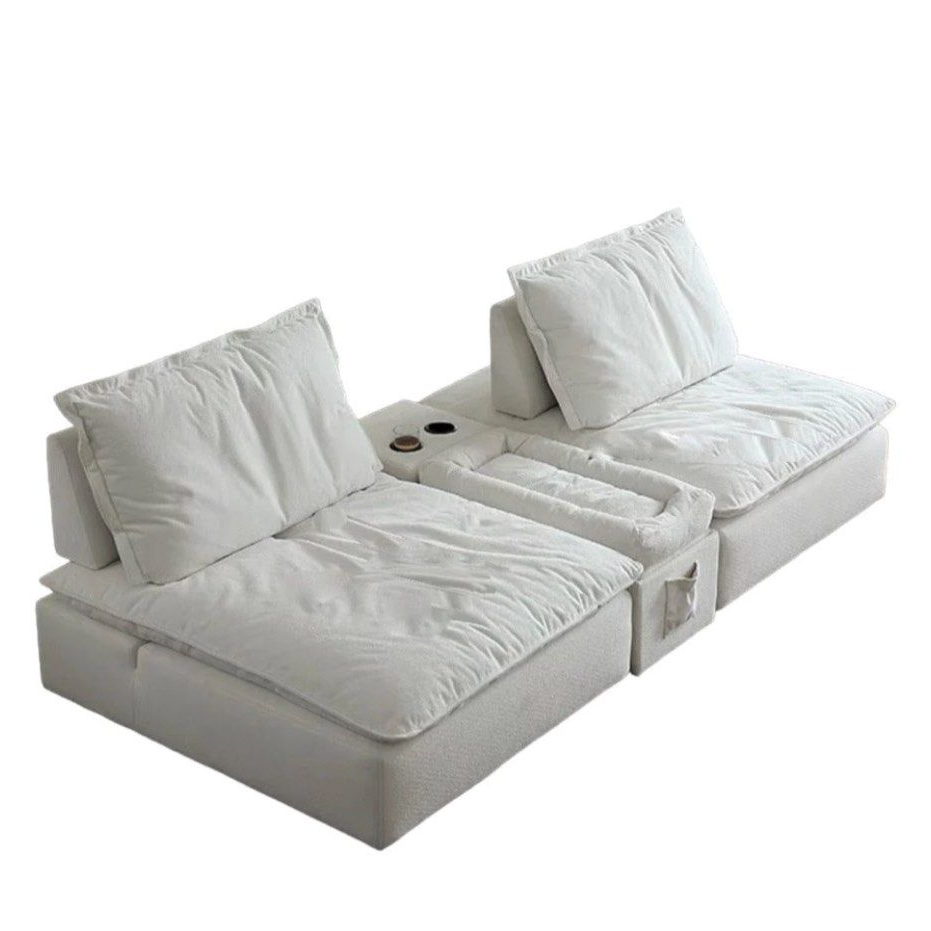 PALVANI Modern Boucle Slider Sofa