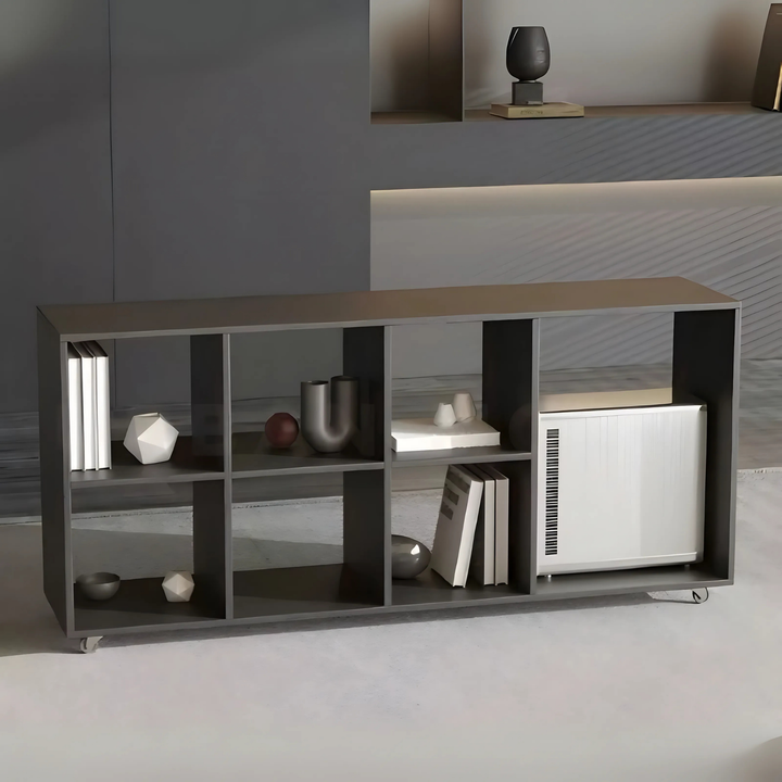 NERO Modern Office Side Desk with Storage Shelf