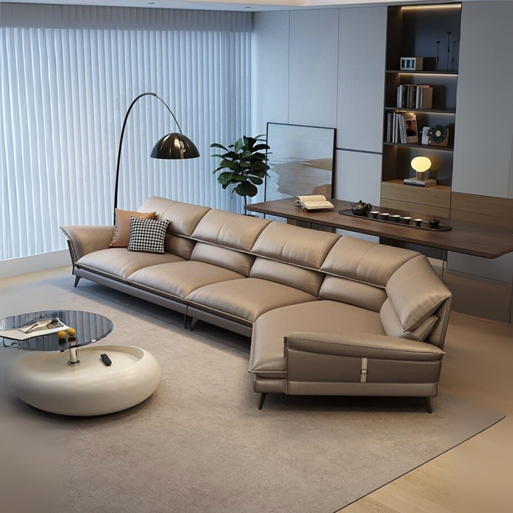 TOZIEO Modern Genuine Leather Sofa