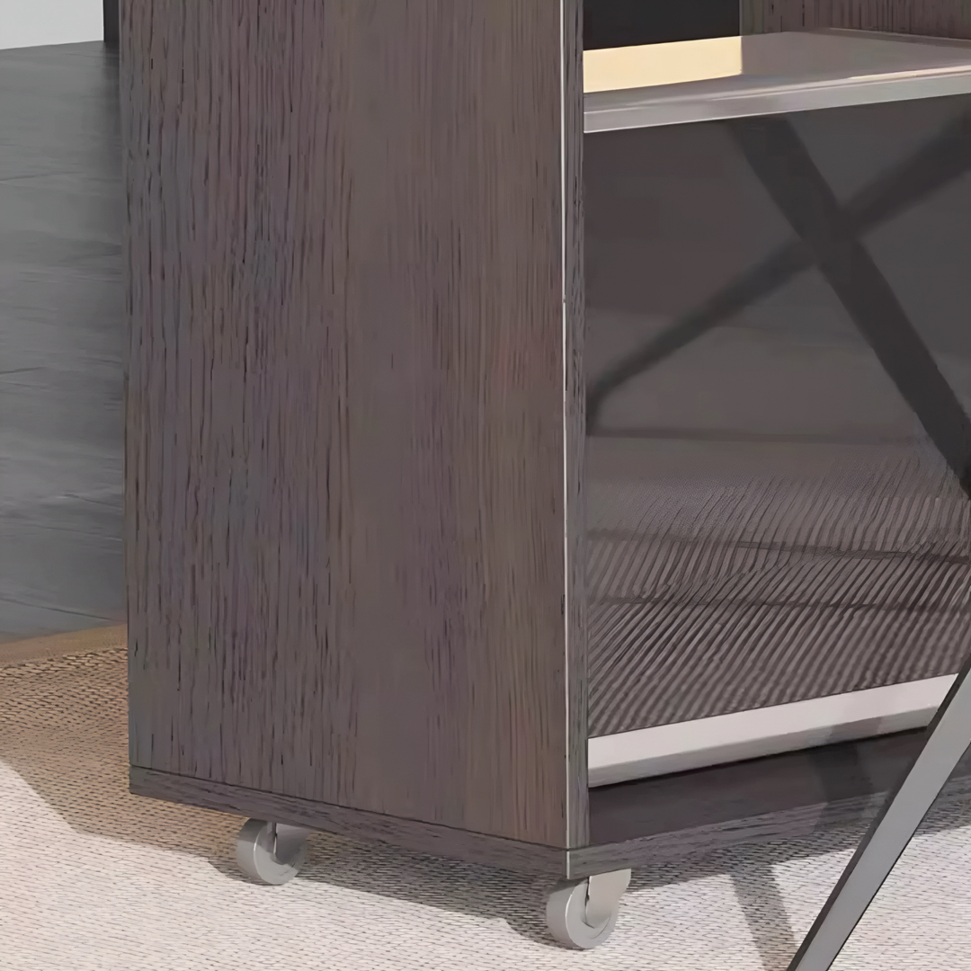 NERO Modern Office Side Desk with Storage Shelf