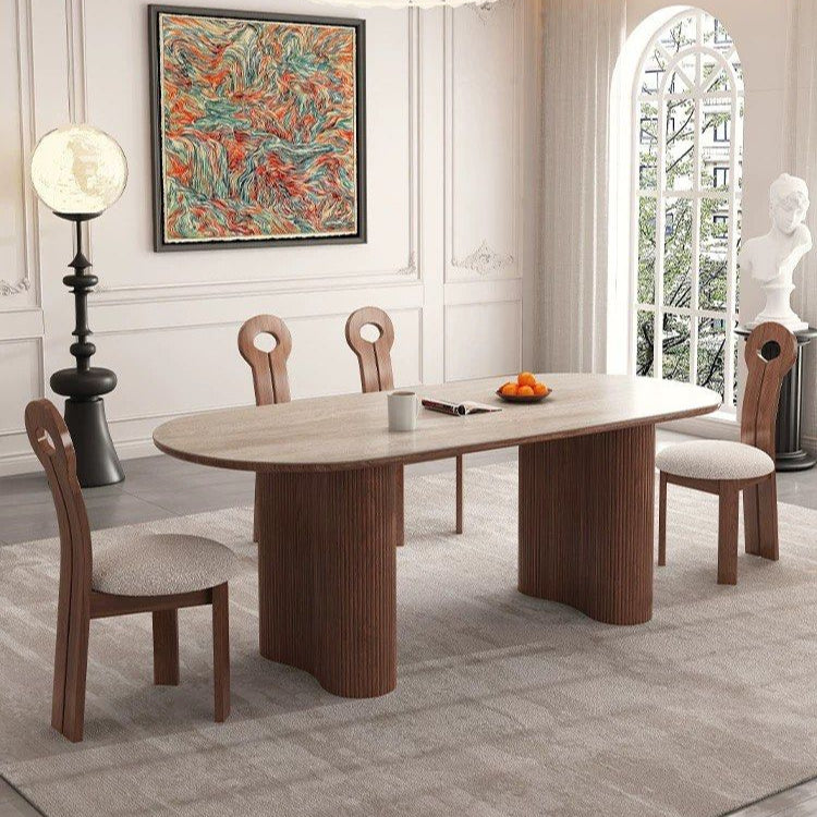 DOBER Wabi Sabi Travertine Dining Table