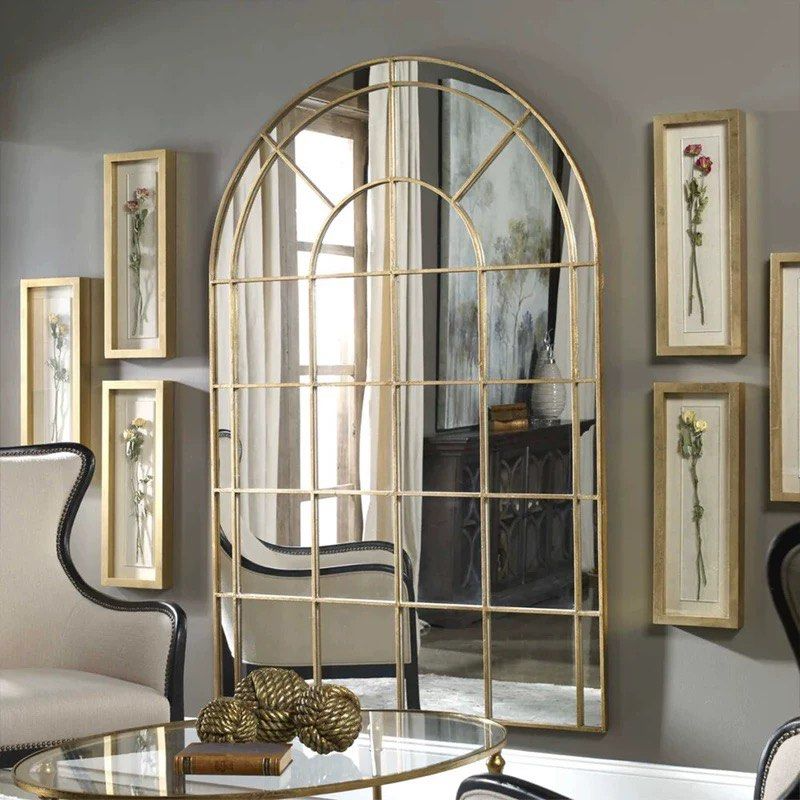 BEUL Vintage Arch Window Wall Mirror