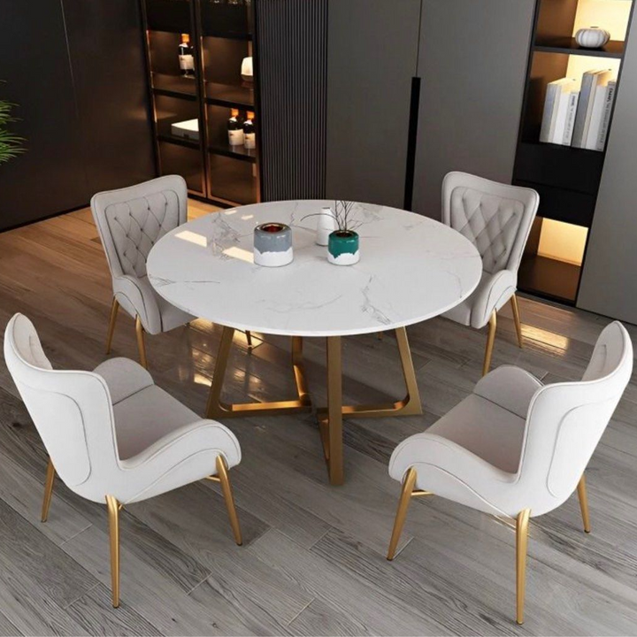 FARINA Modern Round Marble Dining Table