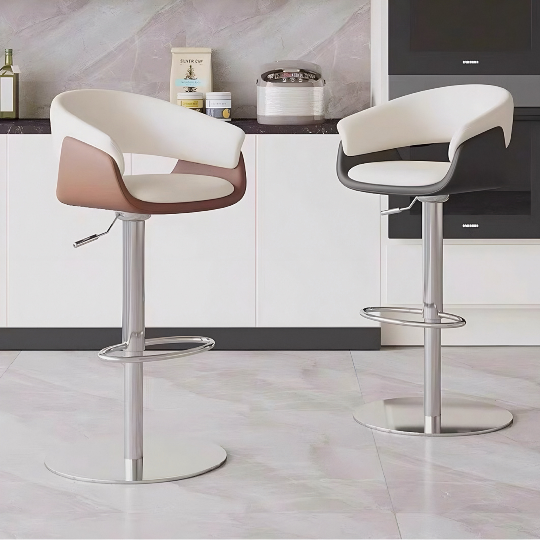 TAMSA Modern Leather Bar Stool