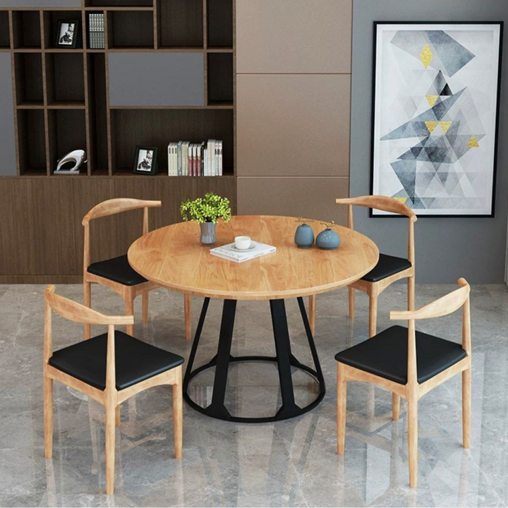 BILLY Rustic Solid Wood Round Dining Table