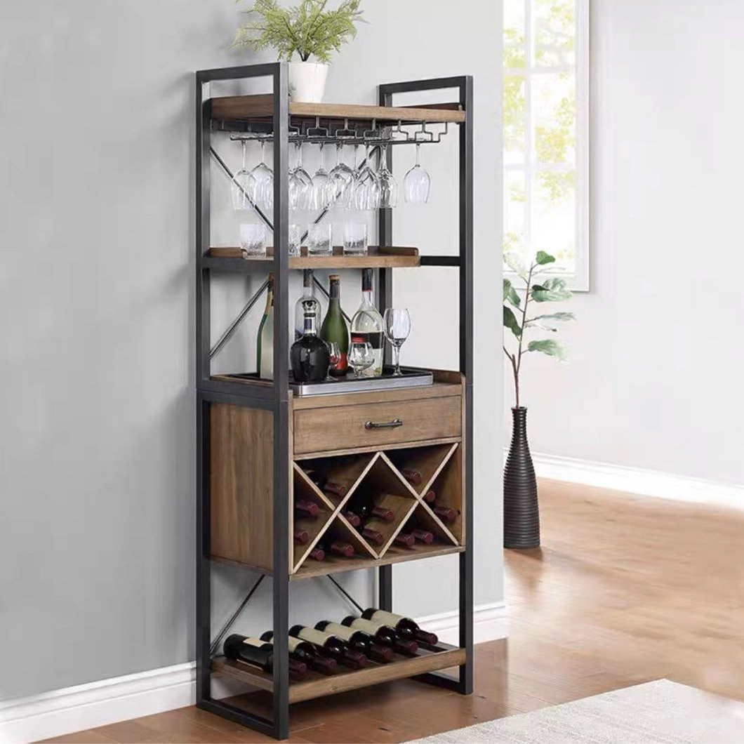 ARYEL Industrial Wine Display Cabinet