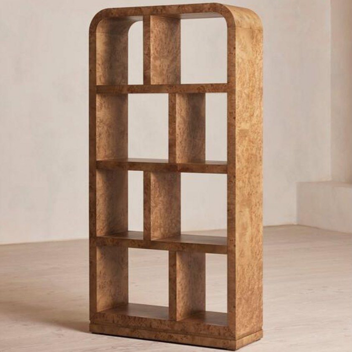 EVANDRO Modern Mappa Burl Display Shelves
