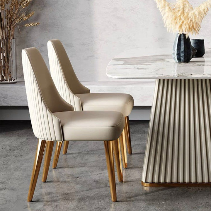 AEDA Modern Leather Dining Chair