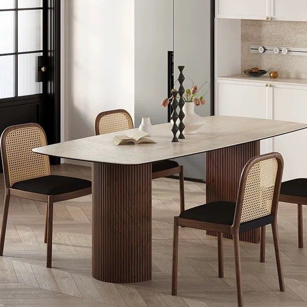 LORO Modern Travertine Dining Table