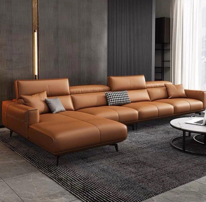 KAYL Modern Leather Sectional Sofa
