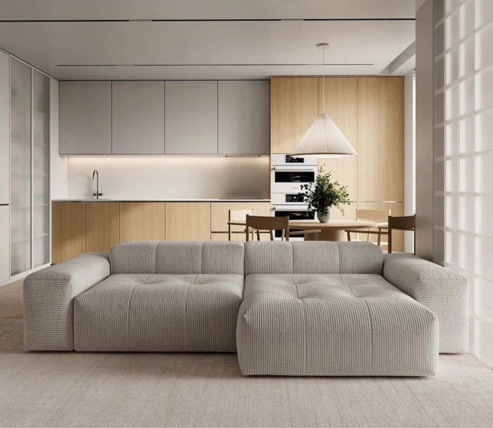 VEANO Modern Sectional Tufted Sofa