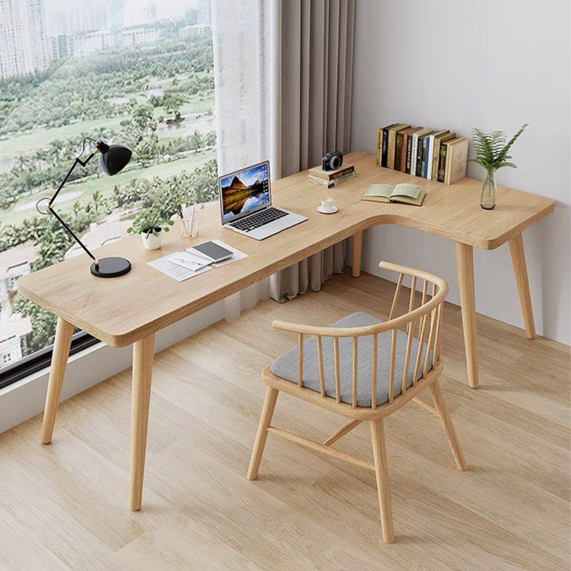 HURLEY Curved Solid Wood Study Desk