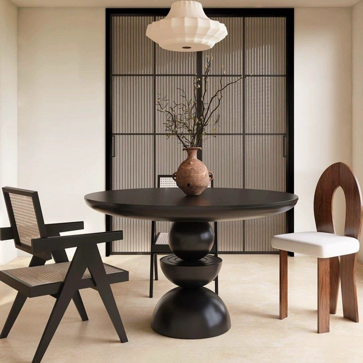 RACEUS Modern Solid Wood Round Dining Table