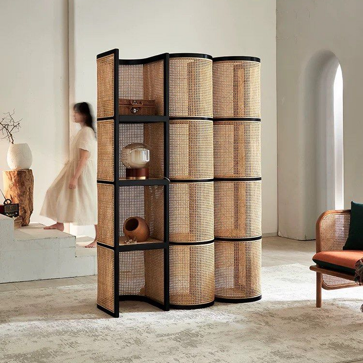 MARCELOS Japandi Rattan Display Stand