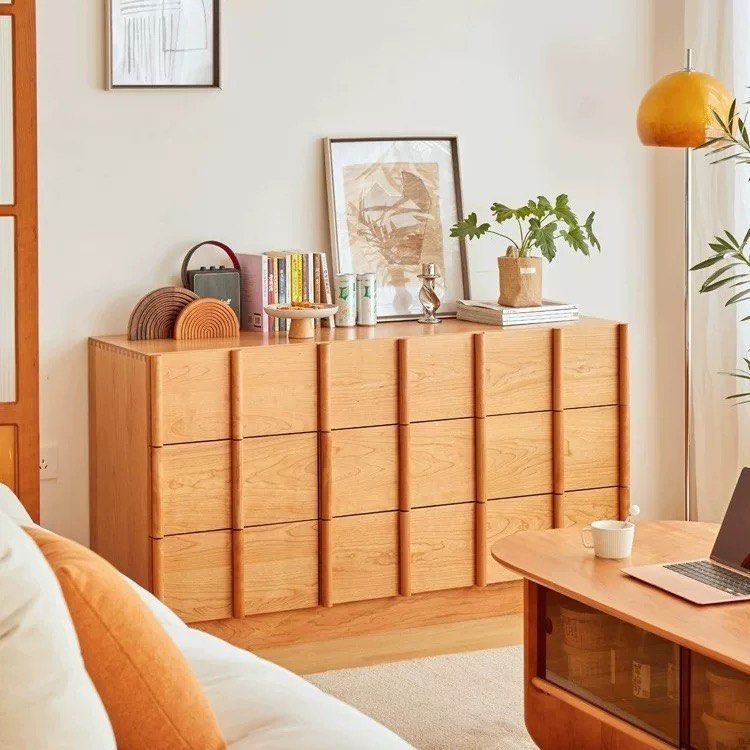 RYNTHIA Modern Solid Wood Chest Of Drawers