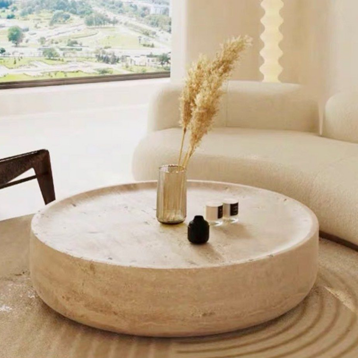 BARNES Modern Travertine Coffee Table