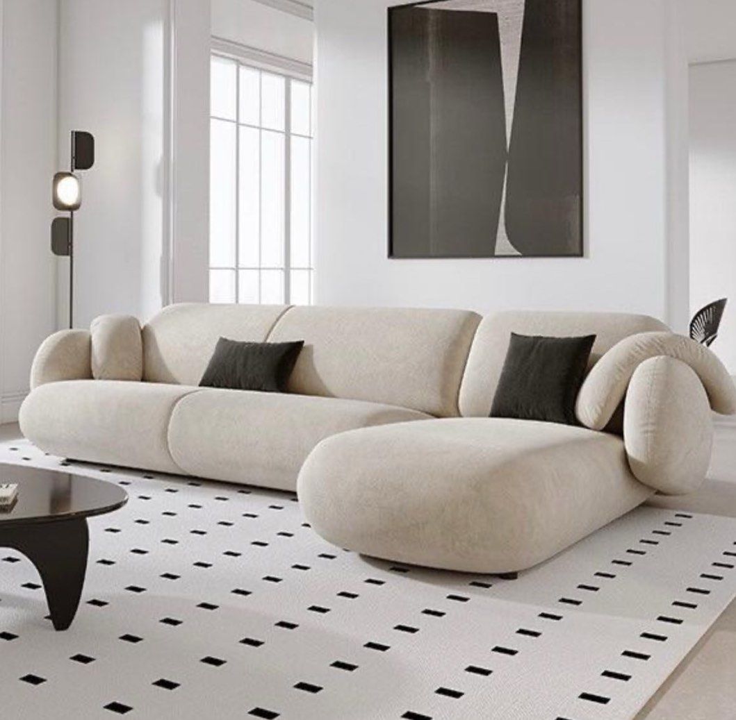 NATH Modern Velvet Sectional Designer Sofa