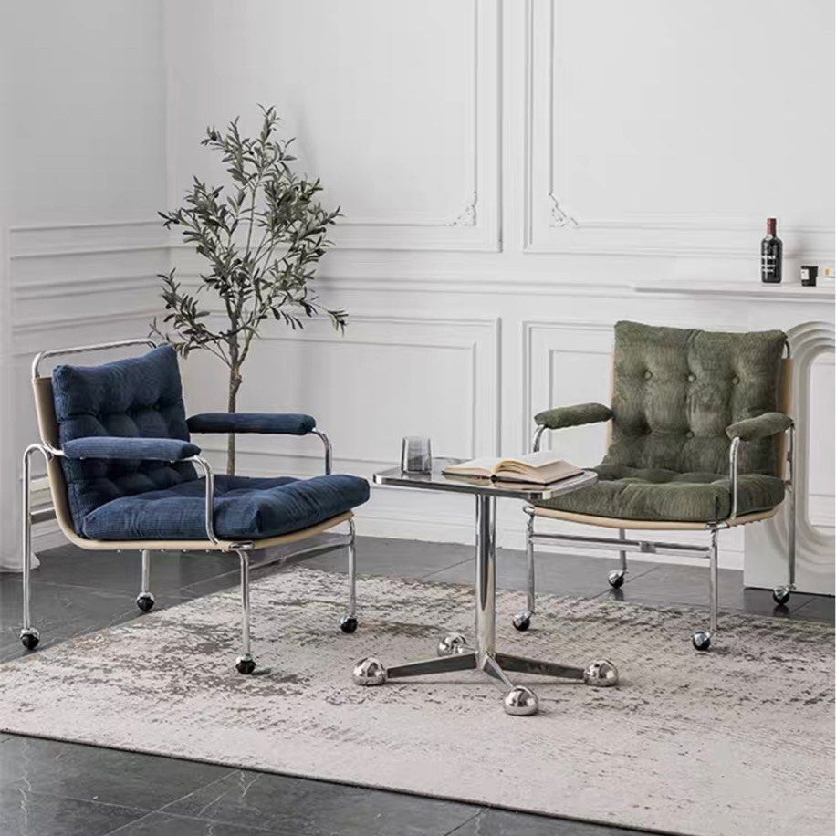WHITNEY Modern Armchair With Wheels