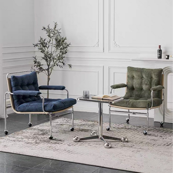 WHITNEY Modern Armchair With Wheels
